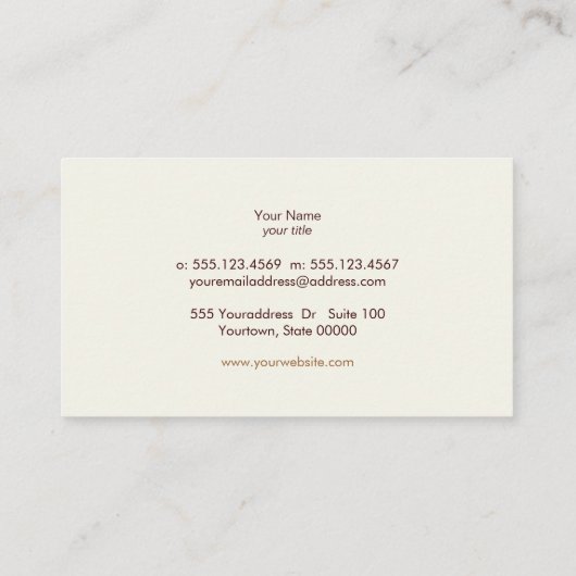 Carte De Visite Élégant daim rouge simple (Dos)