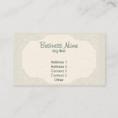 Carte de visite élégant d'ange d'angélique (Dos)