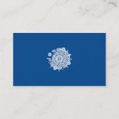 Carte de visite élégant dans le bleu royal et le (Dos)