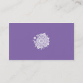 Carte de visite élégant dans pourpre et blanc (Dos)