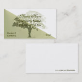 Carte de visite élégant d'arbre (Devant / Derrière)