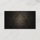 Carte De Visite Elégant Dark Damask Art & Antique Dealer (Dos)