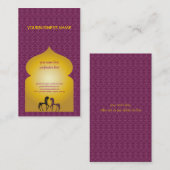 Carte de visite élégant de 1001 mille et une nuits (Devant / Derrière)