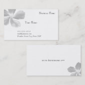 Carte de visite élégant de blanc de ketmie (Devant / Derrière)