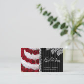 CARTE DE VISITE ÉLÉGANT DE BOULANGERIE DU GÂTEAU (Debout devant)