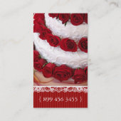 CARTE DE VISITE ÉLÉGANT DE BOULANGERIE DU GÂTEAU (Dos)