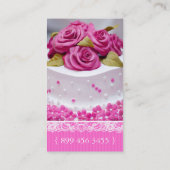 CARTE DE VISITE ÉLÉGANT DE BOULANGERIE DU GÂTEAU (Dos)