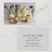 Carte de visite élégant de café (Devant / Derrière)