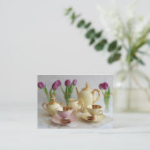 Carte de visite élégant de café (Debout devant)