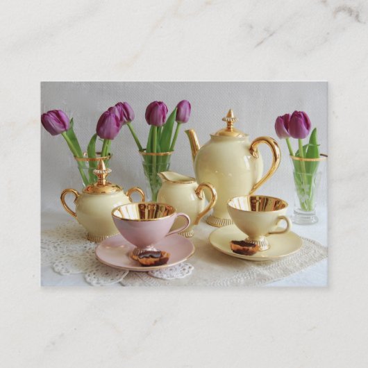 Carte de visite élégant de café (Devant)