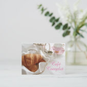 Carte de visite élégant de Café (Debout devant)