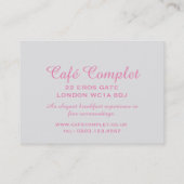 Carte de visite élégant de Café (Dos)