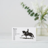 Carte de visite élégant de cheval de dressage (Debout devant)