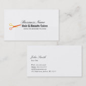Carte de visite élégant de cheveux et de beauté (Devant / Derrière)