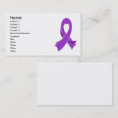 Carte de visite élégant de conscience de ruban (Devant / Derrière)