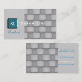 Carte de visite élégant de conseiller (Devant / Derrière)