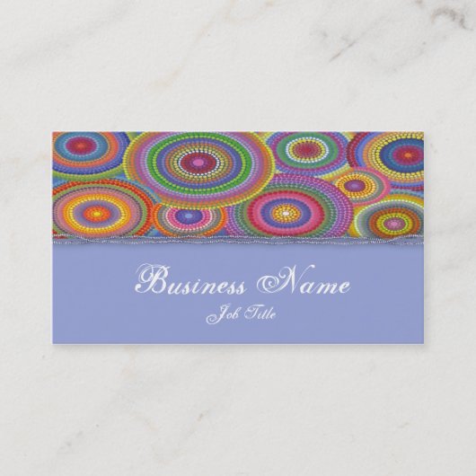 Carte de visite élégant de couleurs perlées (Devant)