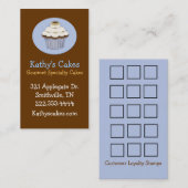 Carte de visite élégant de coutume de boulangerie (Devant / Derrière)