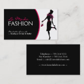 Carte de visite élégant de couturier (Devant / Derrière)