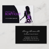 Carte de visite élégant de couturier (Devant / Derrière)