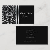 CARTE DE VISITE ÉLÉGANT DE DAMASSÉ (Devant / Derrière)