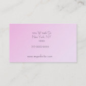 CARTE DE VISITE ÉLÉGANT DE DAMASSÉ (Dos)