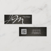 Carte de visite élégant de damassé de photographie (Devant / Derrière)