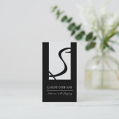 Carte de visite élégant de dessinateur (Debout devant)