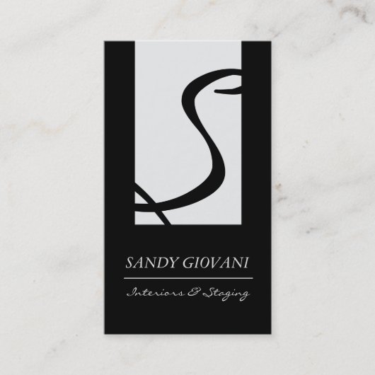 Carte de visite élégant de dessinateur (Devant)