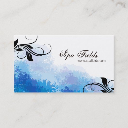 Carte de visite élégant de directeur de spa - (Devant)