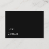 Carte de visite ÉLÉGANT de FAUX de DIAMANT NOIR (Dos)