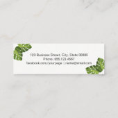 Carte de visite élégant de feuille tropical (Dos)