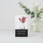 Carte de visite élégant de fleuriste de couture (Debout devant)