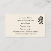 Carte de visite élégant de frontière florale de (Dos)