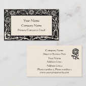 Carte de visite élégant de frontière florale de (Devant / Derrière)