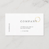 Carte de visite élégant de gris de motif de point (Dos)