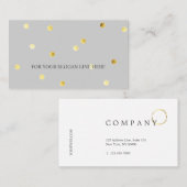 Carte de visite élégant de gris de motif de point (Devant / Derrière)