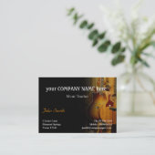 Carte de visite élégant de guitare (Debout devant)