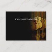 Carte de visite élégant de guitares (Dos)