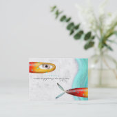 Carte de visite élégant de la vague de poissons (Debout devant)