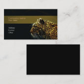 Carte de visite élégant de léopard (Devant / Derrière)