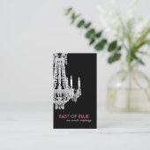Carte de visite élégant de lustre (Debout devant)