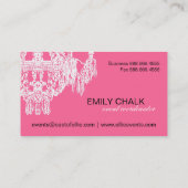 Carte de visite élégant de lustre (Dos)