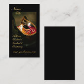 Carte de visite élégant de masque de mascarade (Devant / Derrière)