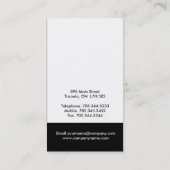 Carte de visite élégant de monogramme (Dos)