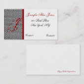 Carte de visite élégant de motif de dent de chiens (Devant / Derrière)