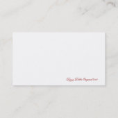 Carte de visite élégant de motif de dent de chiens (Dos)