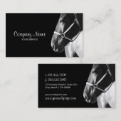 Carte de visite élégant de noir de tête latérale (Devant / Derrière)