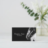 Carte de visite élégant de noir de tête latérale (Debout devant)