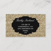Carte de visite élégant de parties scintillantes (Dos)